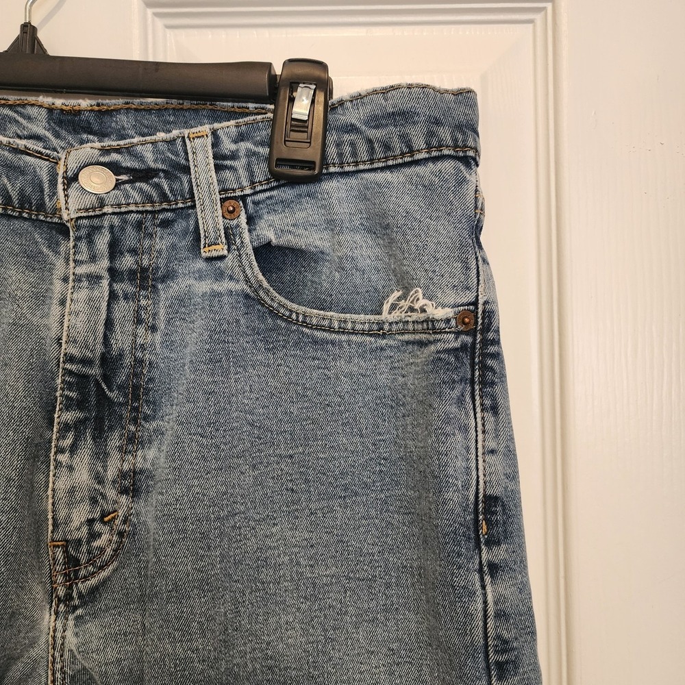 Levis 505 Mens 34x30 Straight Leg Jeans Perfectly Worn Cotton distressed Country